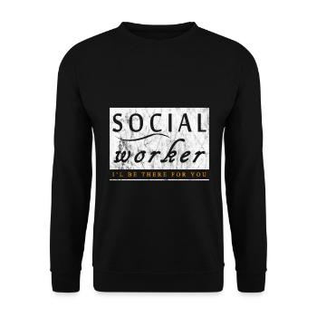 Soziale Arbeit Liebe - Unisex Pullover - Schwarz - Vorne - Alina (178cm) & Michal (187cm)