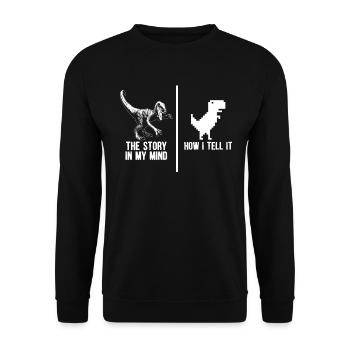 funny print - Unisex Sweatshirt - black - Front - Alina (178cm) & Michal (187cm)