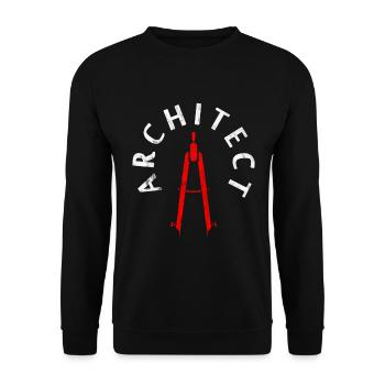architect - Unisex Sweatshirt - black - Front - Alina (178cm) & Michal (187cm)