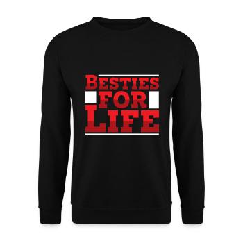 Besties for life - Unisex Sweatshirt - black - Front - Alina (178cm) & Michal (187cm)