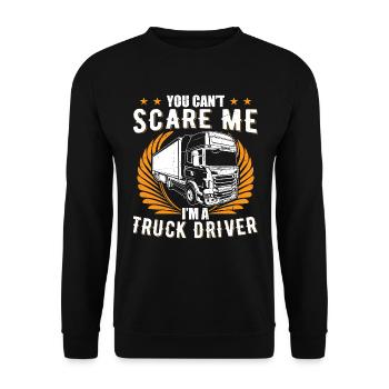 Camionneur intrépide - Sweat-shirt Unisexe - noir - Devant - Alina (178cm) & Michal (187cm)