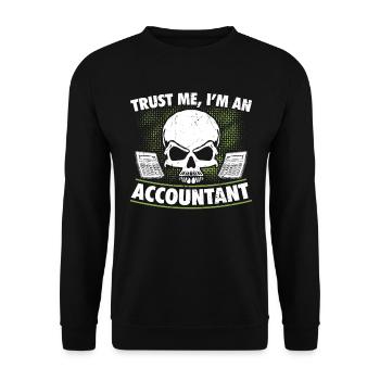 Totenkopf Steuerberater - Unisex Pullover - Schwarz - Vorne - Alina (178cm) & Michal (187cm)