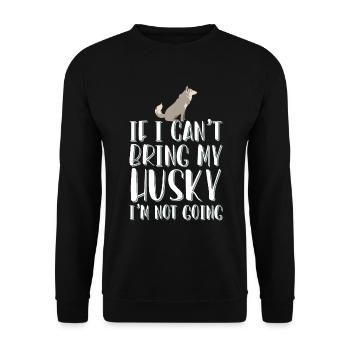 Pas sans husky - Sweat-shirt Unisexe - noir - Devant - Alina (178cm) & Michal (187cm)