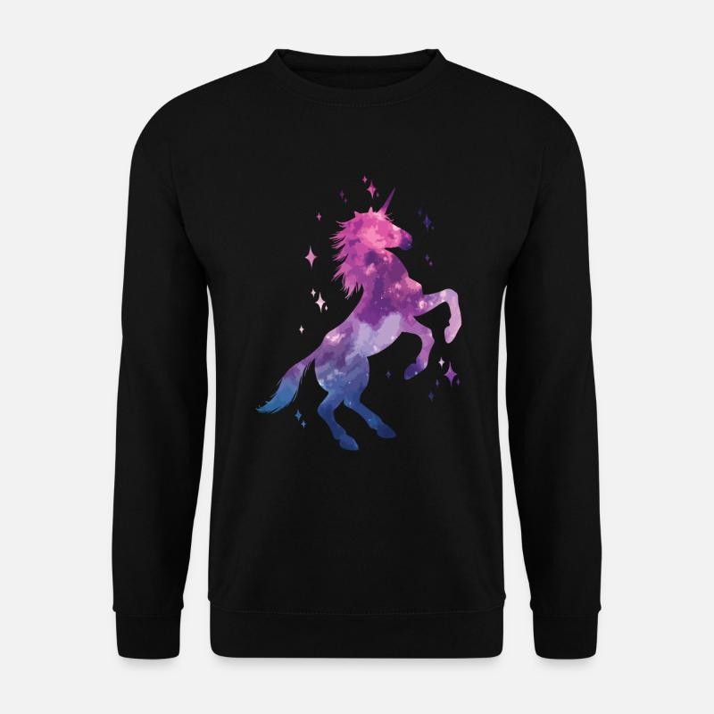 Galaxie Einhorn - Unisex Pullover - Schwarz