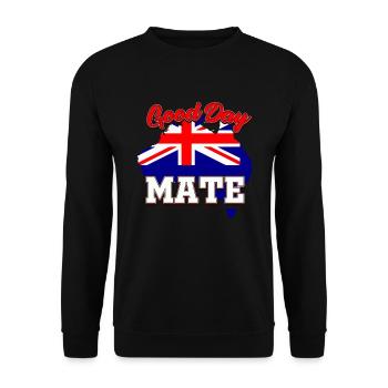 Drapeau Australie - Sweat-shirt Unisexe - noir - Devant - Alina (178cm) & Michal (187cm)