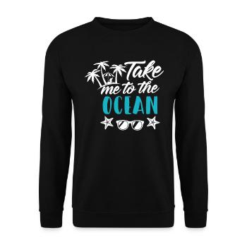 Ocean vacation - Unisex Sweatshirt - black - Front - Alina (178cm) & Michal (187cm)