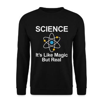 Science - C'est comme un cadeau magique mais réel - Sweat-shirt Unisexe - noir - Devant - Alina (178cm) & Michal (187cm)