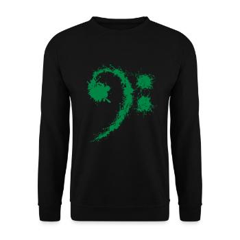 Bass Clef Green - Cadeau drôle d'amateurs de musique - Sweat-shirt Unisexe - noir - Devant - Alina (178cm) & Michal (187cm)
