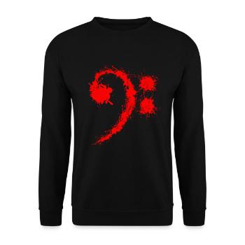 Bass Clef Red - Cadeau drôle d'amateurs de musique - Sweat-shirt Unisexe - noir - Devant - Alina (178cm) & Michal (187cm)