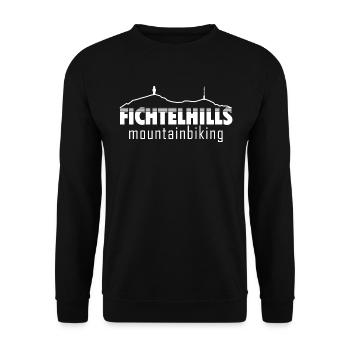 Fichtelhills Fichtelgebirge Schneeberg - Unisex Pullover - Schwarz - Vorne - Alina (178cm) & Michal (187cm)