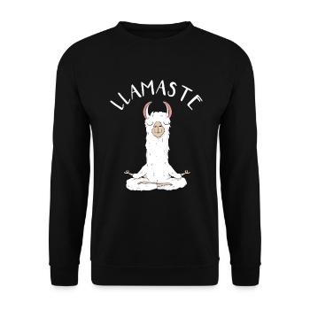 Llamaste - Funny Llama Alpaca Lovers Gift - Unisex Sweatshirt - black - Front - Alina (178cm) & Michal (187cm)