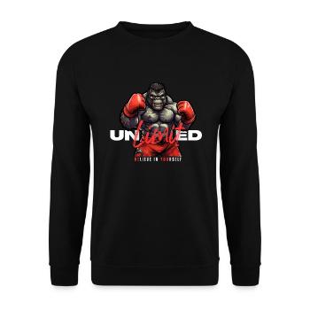 unlimited Boxender Gorilla - Unisex Pullover - Schwarz - Vorne - Alina (178cm) & Michal (187cm)