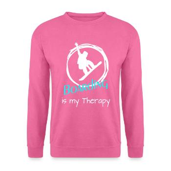 Boarding Snowboarding - Unisex Pullover - Pink - Vorne