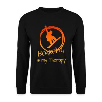 Boarding Snowboarding - Unisex Pullover - Schwarz - Vorne - Alina (178cm) & Michal (187cm)