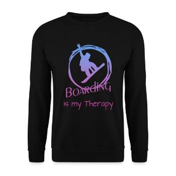 Boarding Snowboarding - Unisex Pullover - Schwarz - Vorne - Alina (178cm) & Michal (187cm)
