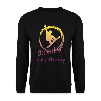 Boarding Snowboarding - Unisex Pullover - Schwarz - Vorne - Alina (178cm) & Michal (187cm)