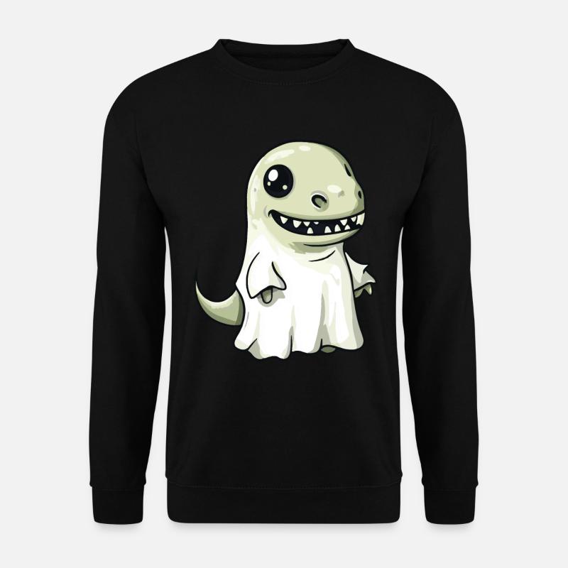 Dinosaur T-Rex Halloween Ghost - Unisex Sweatshirt - black