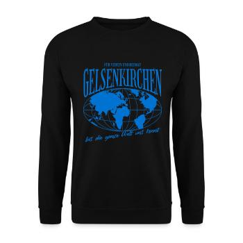 Gelsenkirchen Home Football Gift - Unisex Sweatshirt - black - Front - Alina (178cm) & Michal (187cm)
