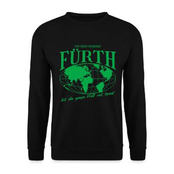 Fürth Heimat Fußball Geschenk - Unisex Pullover - Schwarz - Vorne - Alina (178cm) & Michal (187cm)