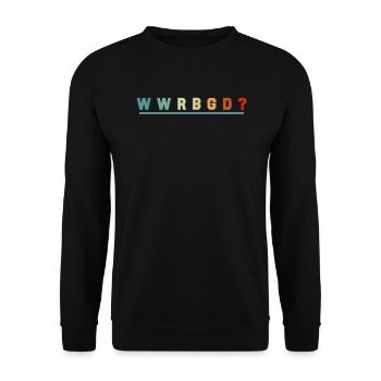 WWRBGD? RBG Ruth Bader Ginsburg Retro Feministin - Unisex Pullover - Schwarz - Vorne - Alina (178cm) & Michal (187cm)