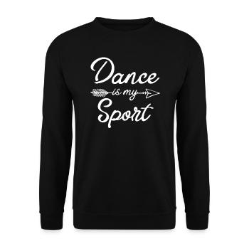 Tanz ist mein Sport für Mädchen Süße Tänzerinnen - Unisex Pullover - Schwarz - Vorne - Alina (178cm) & Michal (187cm)