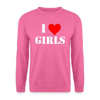 J'AIME LES FILLES - Sweat-shirt Unisexe - rose - Devant