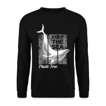 Umweltschutz Shirt Aktivist Plastikfrei Recycling - Unisex Pullover - Schwarz - Vorne - Alina (178cm) & Michal (187cm)