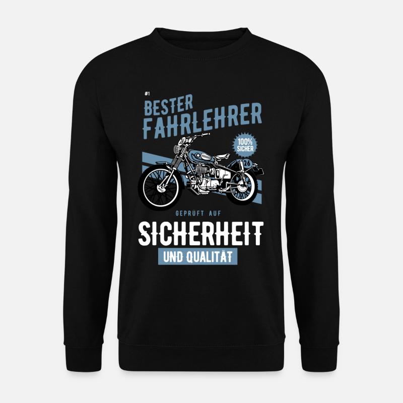 Fahrschullehrer Shirt Motorrad Geschenkidee - Unisex Pullover - Schwarz