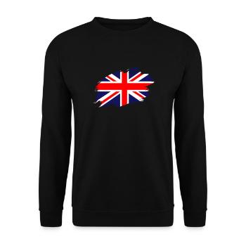 Großbritannien Union Jack Fahne Flagge Königreich - Unisex Pullover - Schwarz - Vorne - Alina (178cm) & Michal (187cm)