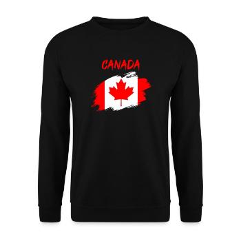 Drapeau du Canada drapeau canadien - Sweat-shirt Unisexe - noir - Devant - Alina (178cm) & Michal (187cm)