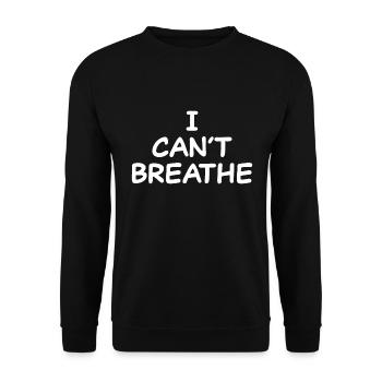 Ich kann nicht atmen - Unisex Pullover - Schwarz - Vorne - Alina (178cm) & Michal (187cm)