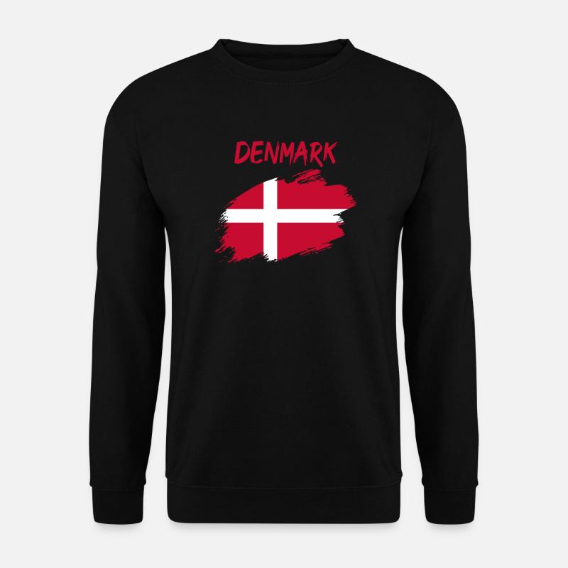 Dänemark dänisch Flagge Fahne - Unisex Pullover - Schwarz