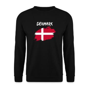 Dänemark dänisch Flagge Fahne - Unisex Pullover - Schwarz - Vorne - Alina (178cm) & Michal (187cm)