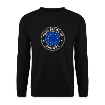 Europe UE - Sweat-shirt Unisexe - noir - Devant - Alina (178cm) & Michal (187cm)