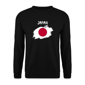 Japan japanisch Flagge Fahne - Unisex Pullover - Schwarz - Vorne - Alina (178cm) & Michal (187cm)
