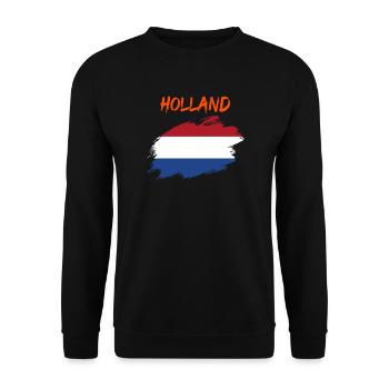 Hollande Pays-Bas Drapeau drapeau - Sweat-shirt Unisexe - noir - Devant - Alina (178cm) & Michal (187cm)