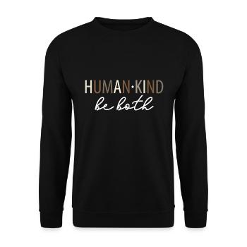 L’humanité soit à la fois rétro la gentillesse compte - Sweat-shirt Unisexe - noir - Devant - Alina (178cm) & Michal (187cm)