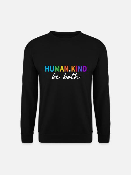 Menschliche Art seien beide Retro Farben Freundlichkeit Cooles Geschenk - Unisex Pullover - Schwarz