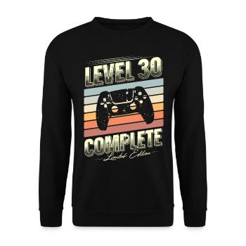 30th Birthday Level 30 Édition limitée complète - Sweat-shirt Unisexe - noir - Devant - Alina (178cm) & Michal (187cm)