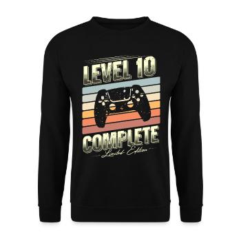 10th Birthday Level 10 Complete Limited Edition - Unisex Sweatshirt - black - Front - Alina (178cm) & Michal (187cm)