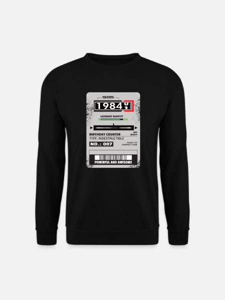 Three-phase meter birthday 1984 gift - Unisex Sweatshirt - black