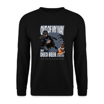 Diving deco beer out of the way gift - Unisex Sweatshirt - black - Front - Alina (178cm) & Michal (187cm)