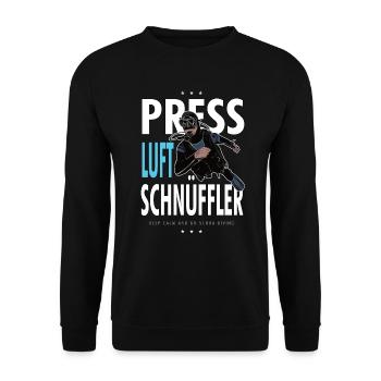 Pressluftschnüffler Geschenk Tauchen - Unisex Pullover - Schwarz - Vorne - Alina (178cm) & Michal (187cm)