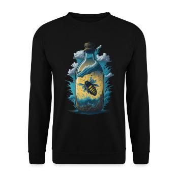 Bouteille d’abeille - Sweat-shirt Unisexe - noir - Devant - Alina (178cm) & Michal (187cm)