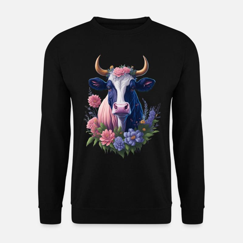 Kuh - Unisex Pullover - Schwarz