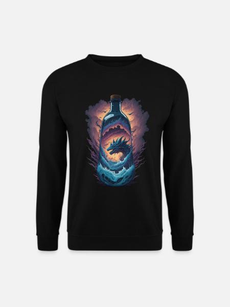 Dragon Bottle - Unisex Sweatshirt - black