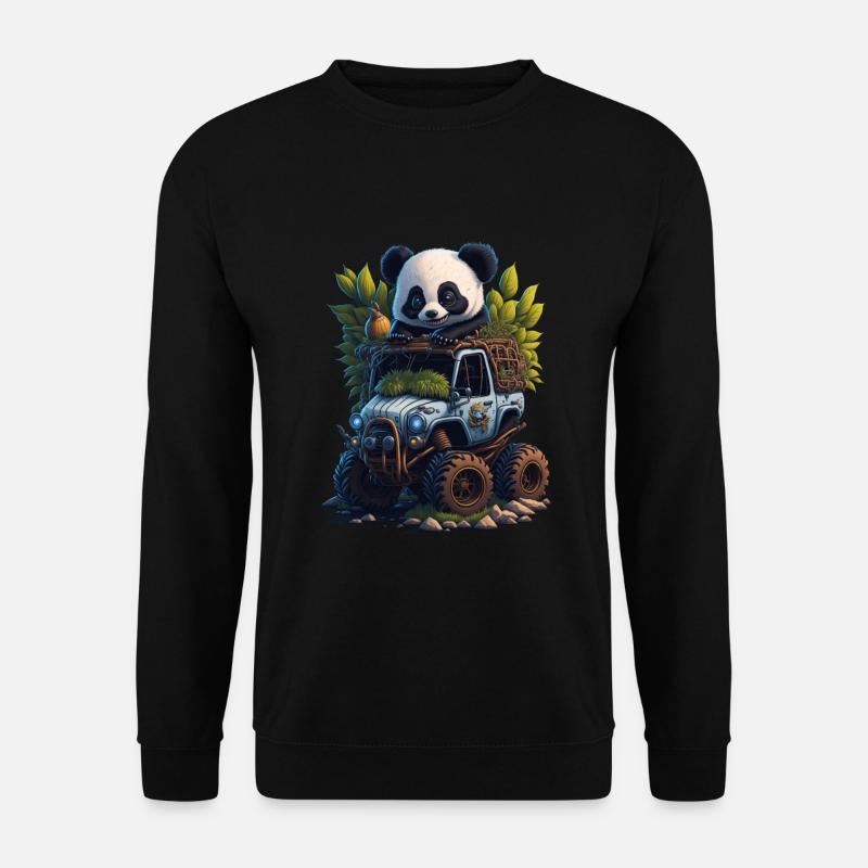 Panda Monstertruck - Unisex Pullover - Schwarz