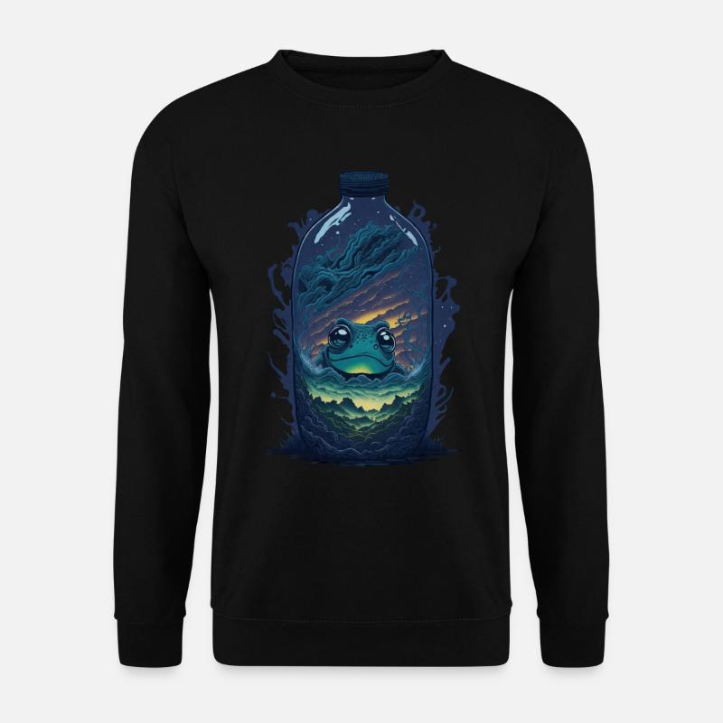 Frog In Bottle - Unisex Sweatshirt - black