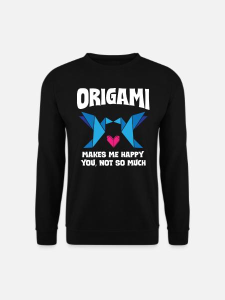 Origami Makes Me Happy - Unisex Sweatshirt - black