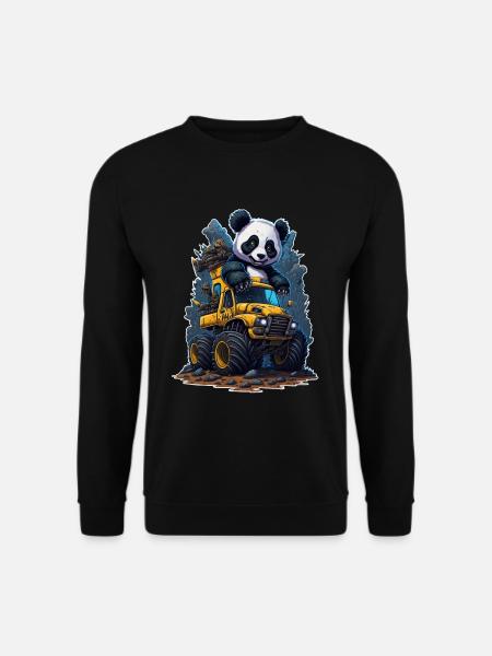Panda Monstertruck - Unisex Pullover - Schwarz